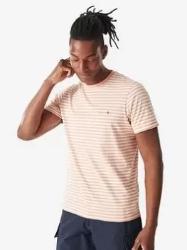Image of Barbour Bilting Stripe T-Shirt - Orange Size M Men