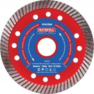 Image of Faithfull Turbo Cut Diamond Cutting Disc 115mm