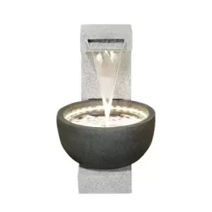 Image of Stylish Fountain Solitary Pour Water Feature with LEDs