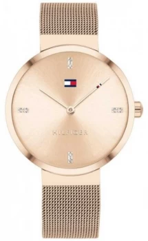 Image of Tommy Hilfiger Liberty Rose-Gold Mesh Bracelet Rose Gold Watch