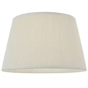 Image of 14" Elegant Round Tapered Drum Lamp Shade Off White Gathered Pleated Silk Cover