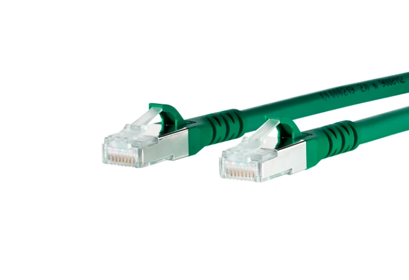 Image of METZ CONNECT Cat.6A networking cable Green 5m Cat6a S/FTP (S-STP)