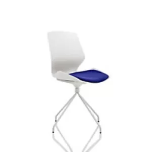Image of Dynamic Visitor Chair Florence Spindle Seat Stevia Blue Without Arms Fabric