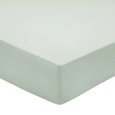 Image of Bedeck of Belfast Light Green Pima Cotton 200 Thread Count 'Navah' Flat Sheet - double