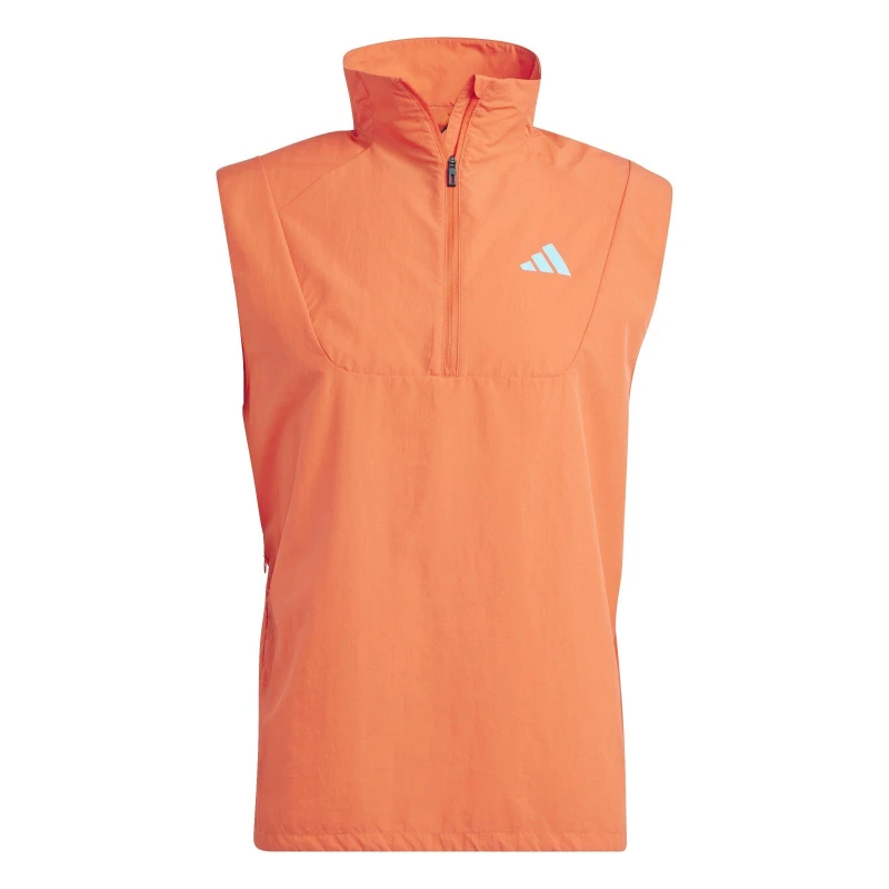Image of adidas Adizero Half-Zip Running Vest Mens - Red Red XS