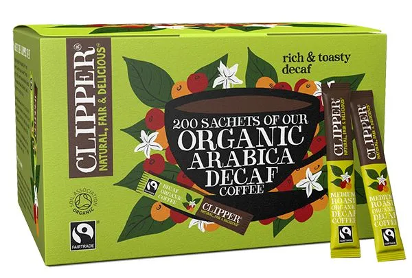 Image of Clipper Organic Decaffeinated Coffee Pack of 200 Sachets