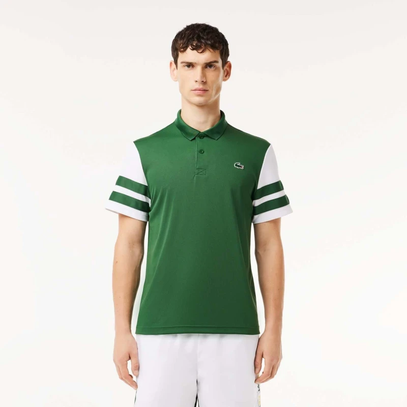 Image of Lacoste Regular-Fit Ultra Dry Piqu Tennis Polo Shirt - Green Green XS