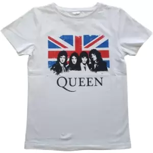 Image of Queen - Vintage Union Jack Kids 3-4 Years T-Shirt - White