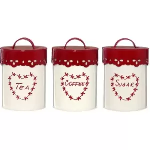 Image of Premier Housewares Anglaise Tea, Coffee & Sugar Canister Set