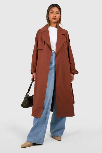 Image of Relaxed Fit Trench Coat