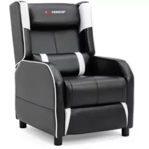 Image of Gtforce - ranger x faux leather gaming seat recliner armchair sofa reclining cinema chair white - White
