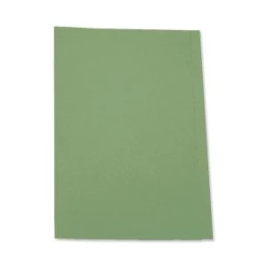 Image of 5 Star Foolscap Square Cut Folder Recycled Pre-punched Green Pack of 100