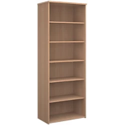 Image of Dams Infinite Bookcase with One Fixed and Four Adjustable Shelves 2140mm - Beech