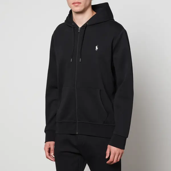 Image of Polo Ralph Lauren Cotton-Blend Jersey Hoodie - L Black Hoodies and Sweatshirts male 710888282001 L