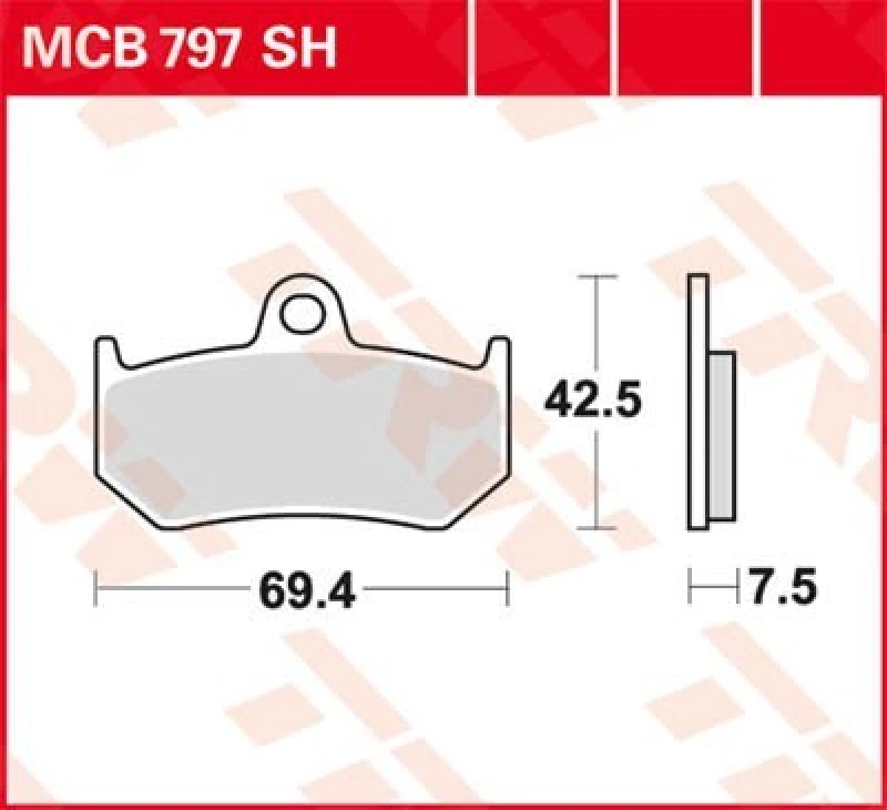Image of TRW MCB797SH Brake pad set Brake Pad Set,disc brake (402)