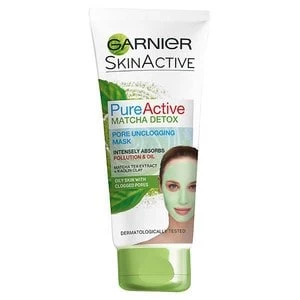 Image of Garnier Pure Active Matcha Clay Detox Mask Oily Skin 100ml