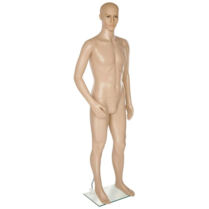 Image of tectake Mens Male Adjustable Mannequin In Full Body Life Size With Realistic Propor in Beige Beige Male