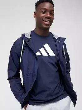 Image of adidas Future Icons Windbreaker - Navy, Size L, Men