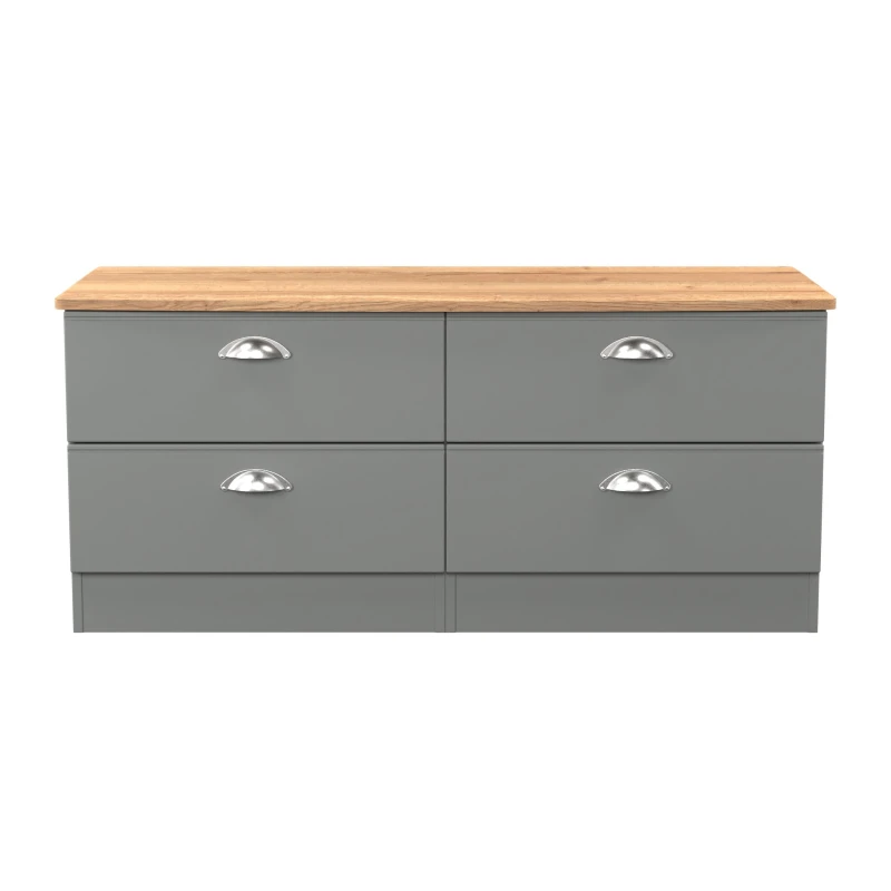 Image of Ready Assembled 2 U Albert 4 Drawer Bed Box (Ready Assembled) in Dark Grey Dark Grey Unisex