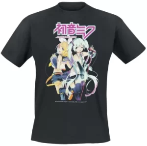 Image of Hatsune Miku Friendly Duet T-Shirt black