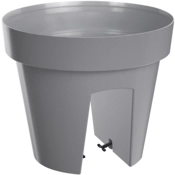 Image of Balcony Flower Pot Railing Planter 5 -12l Home Garden Decor Weather-Resistant grau - 5 L (de)