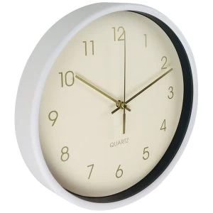 Image of Round Wall Clock In White