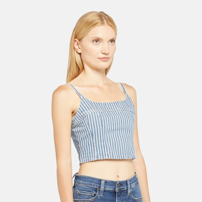 Image of Levis Womens Jadine Denim Cami Vest Mischa Stripe female 12 (M)