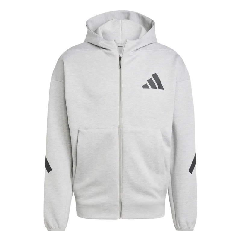 Image of adidas Z.N.E. Full-Zip Hooded Track Jacket Mens - Grey Grey M