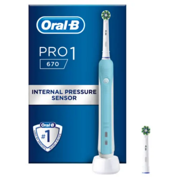 Image of Oral-B Pro 1 670 Electric Toothbrush - Turquoise