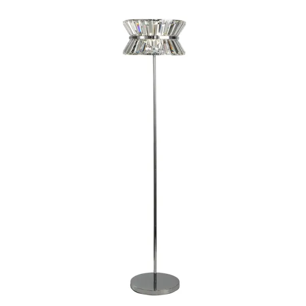 Image of Searchlight Uptown 3 Light Floor Lamp - Chrome