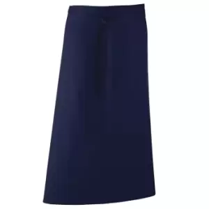 Image of Premier Unisex 'colours' Bar Apron / Workwear (long Continental Style) (pack Of 2) (one Size, Navy)