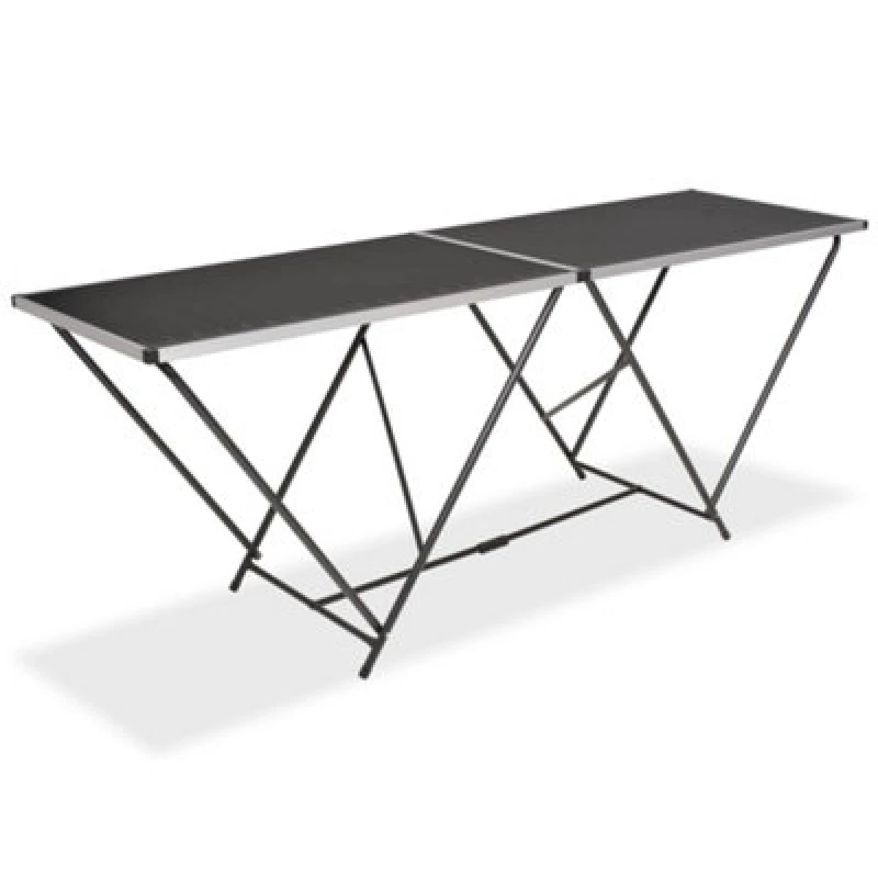 Image of Vidaxl Folding Pasting Table Mdf And Aluminium 200X60X78 Cm