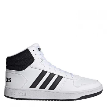 Image of adidas Hoops 2.0 Mid Mens Hi Tops - White/Black