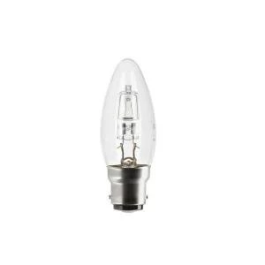 Image of Tungsram 20W Decor HALO Candle B22 Halogen Bulb Dimmable 235lm EEC D