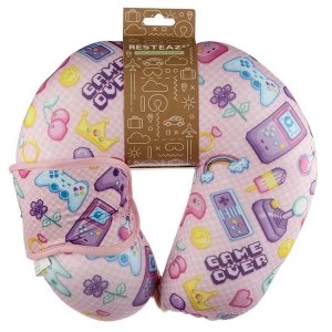 Image of Relaxeazzz Next Gen Game Over Travel Pillow & Eye Mask Set
