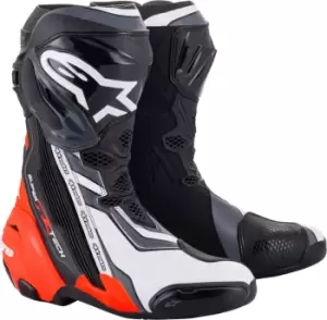 Image of Alpinestars Supertech R Motorcycle Boots, black-grey-red, Size 44, black-grey-red, Size 44