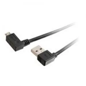 Image of C2G 2m USB 2.0 A Right Angle Male to Micro-USB Right Angle Male