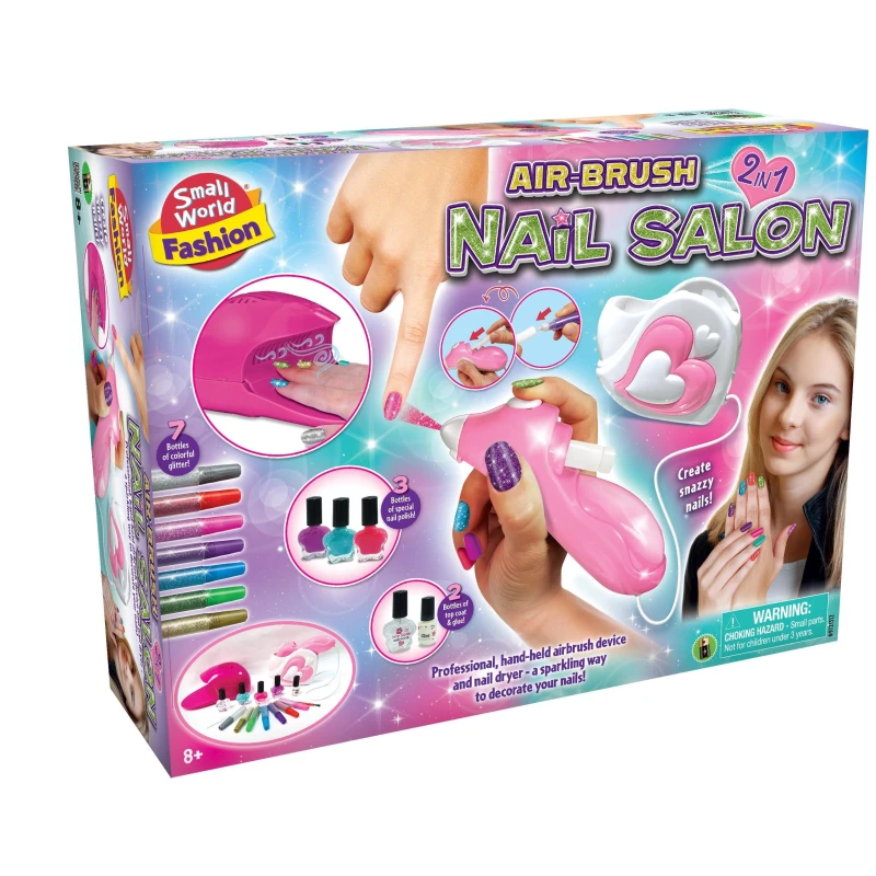 Image of Small World Toys Air-Brush Nail Salon, Multi 1312