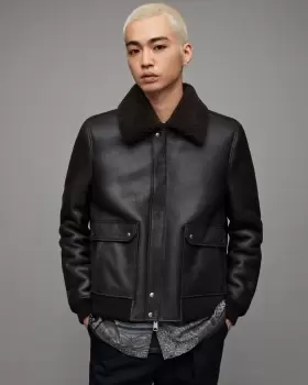 Image of AllSaints Nolan Shearling Jacket