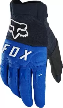 Image of FOX Dirtpaw Motocross Gloves, black-blue Size M black-blue, Size M