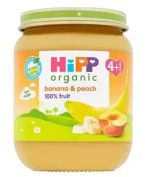 Image of Hipp Banana & Peach Dessert 4m+ - 125g x 6