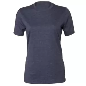 Image of Bella + Canvas Womens/Ladies Heather Jersey Relaxed Fit T-Shirt (L) (Navy)