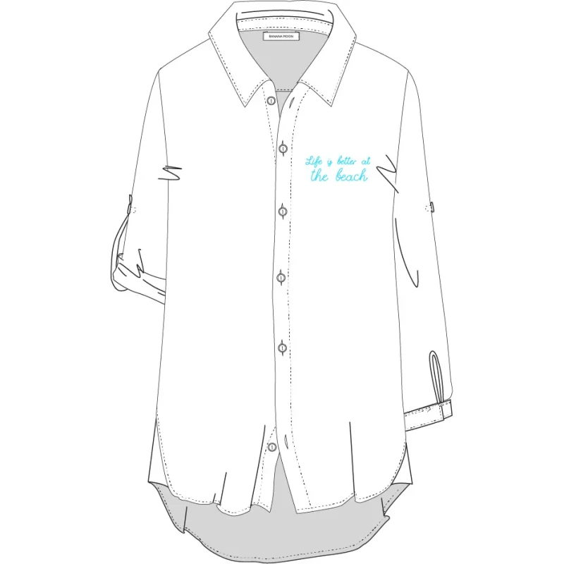 Image of banana moon Womens blouse Banana Moon Gasted Suntrip Blanc Female XS