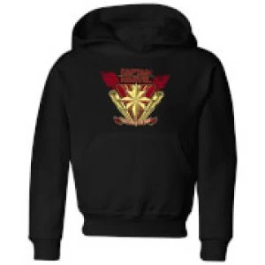 Image of Captain Marvel Protector Of The Skies Kids Hoodie - Black - 3-4 Years