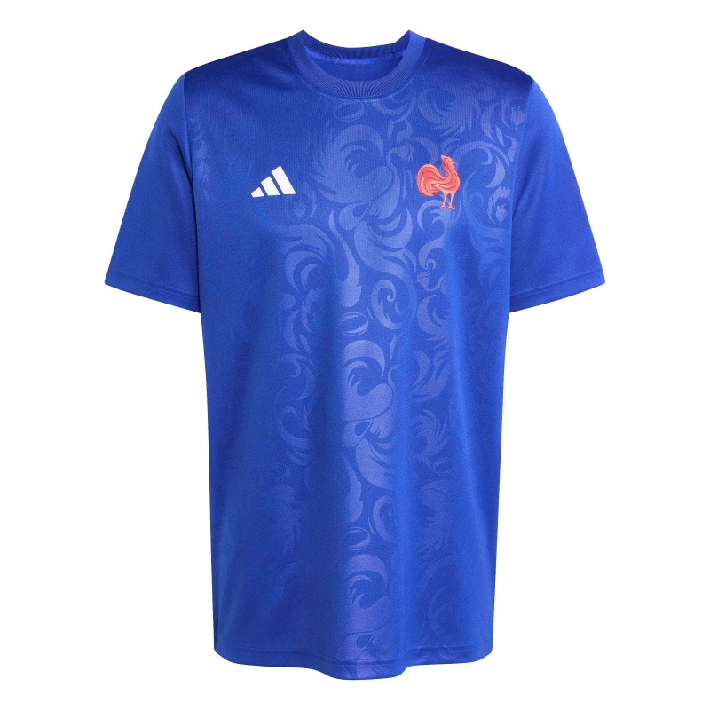 Image of adidas France Rugby Supporter T-Shirt 2025 Adults Team Ryl blue male S