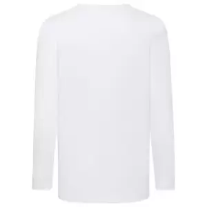 Image of Fruit Of The Loom Childrens/Kids Long Sleeve T-Shirt (Pack of 2) (5-6) (White)