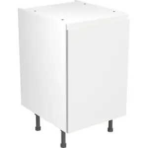 Image of Kitchen Kit Flatpack J-Pull Kitchen Cabinet Base Unit Ultra Matt 500mm in White MFC