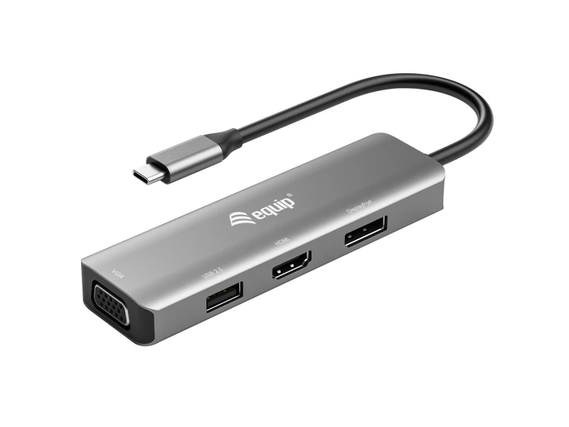 Image of Equip USB-C to HDMI/DisplayPort/VGA /USB Adapter