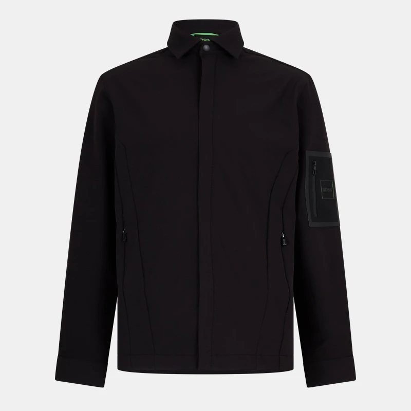 Image of Boss Mens Expedit Long Sleeve Oxford Shirt Black male S