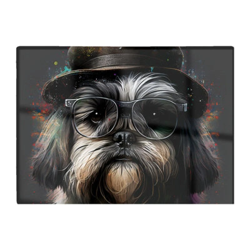 Image of Warren Reed Designer Lhasa Apso Dog Splashart Chopping Board